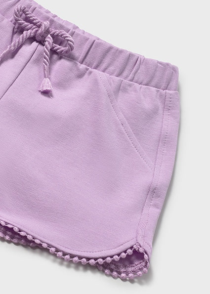Mayoral Younger Girls Lilac Jersey Shorts 603
