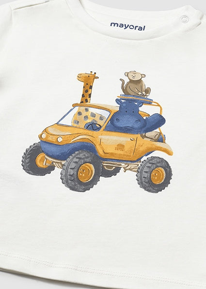 Mayoral Younger Boys Animal Truck T-Shirt 1010