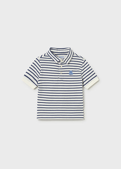 Baby Embroidered Striped Polo Shirt