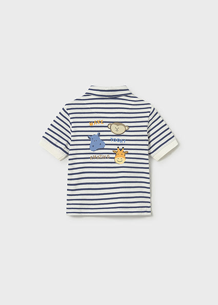 Baby Embroidered Striped Polo Shirt