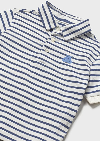 Baby Embroidered Striped Polo Shirt
