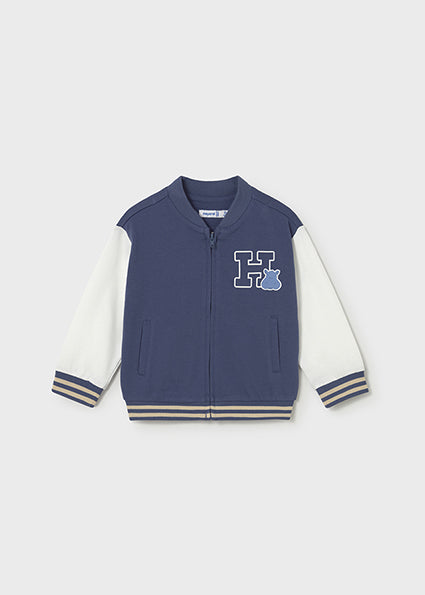 Mayoral Younger Boys Navy Varsity Bomber Jacket 1406