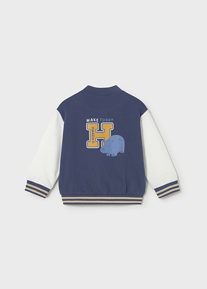 Mayoral Younger Boys Navy Varsity Bomber Jacket 1406