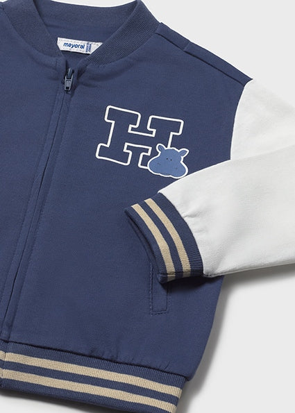 Mayoral Younger Boys Navy Varsity Bomber Jacket 1406