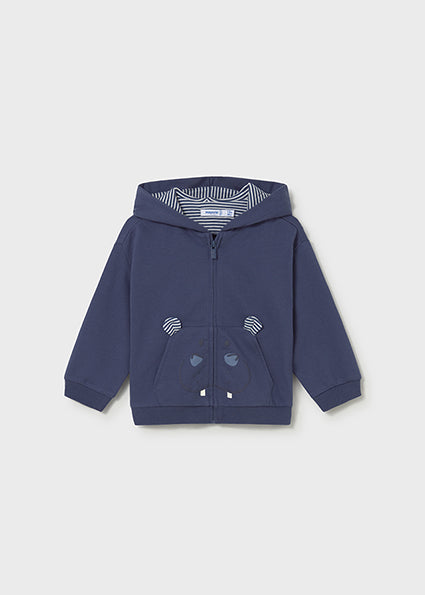 Mayoral Younger Boys Navy Zip-Up Hoodie 1407