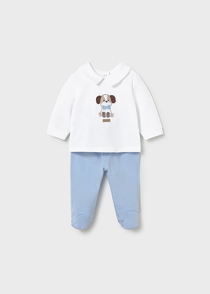 Mayoral Baby Boy Blue Puppy Outfit 1501