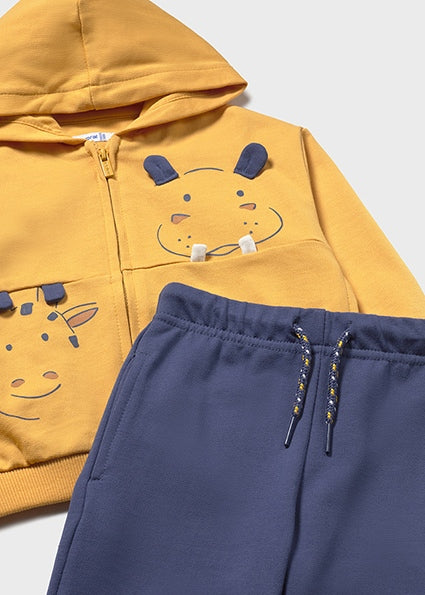 Mayoral Younger Boys Ochre 3 Piece Tracksuit 1833