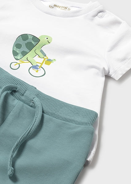 Mayoral Baby Boys Green 3 Piece Tracksuit- Turtle 1893