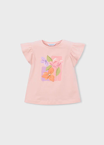 Mayoral Girls Blossom Short Sleeved T-Shirt 3007 083