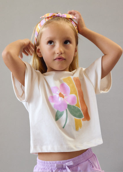 Mayoral Girls Printed T-Shirt With Headband 3010 094