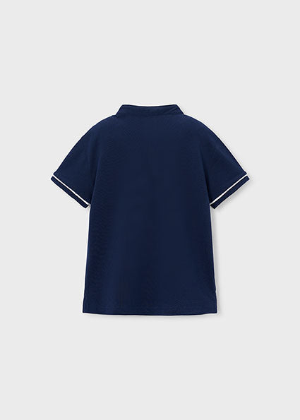 Mayoral Boys Navy Collar Polo Shirt 3102 030
