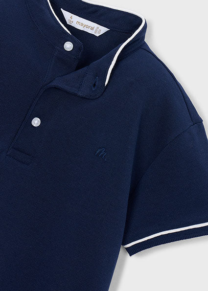 Mayoral Boys Navy Collar Polo Shirt 3102 030