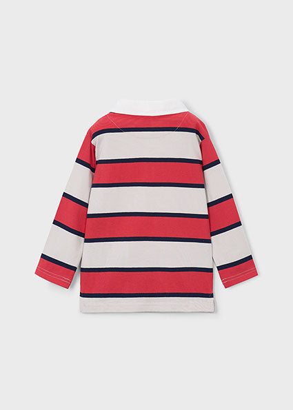 Mayoral Boys Long Sleeved Stripe Polo Shirt. 3111 091