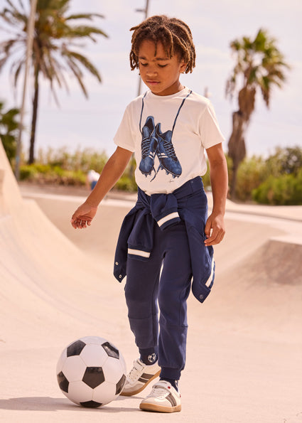 Mayoral Boys Navy Trousers with Zipper 3583 076