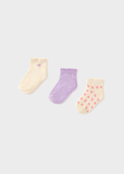 Mayoral Baby Girl Lilac 3 Pack Socks 10141 044