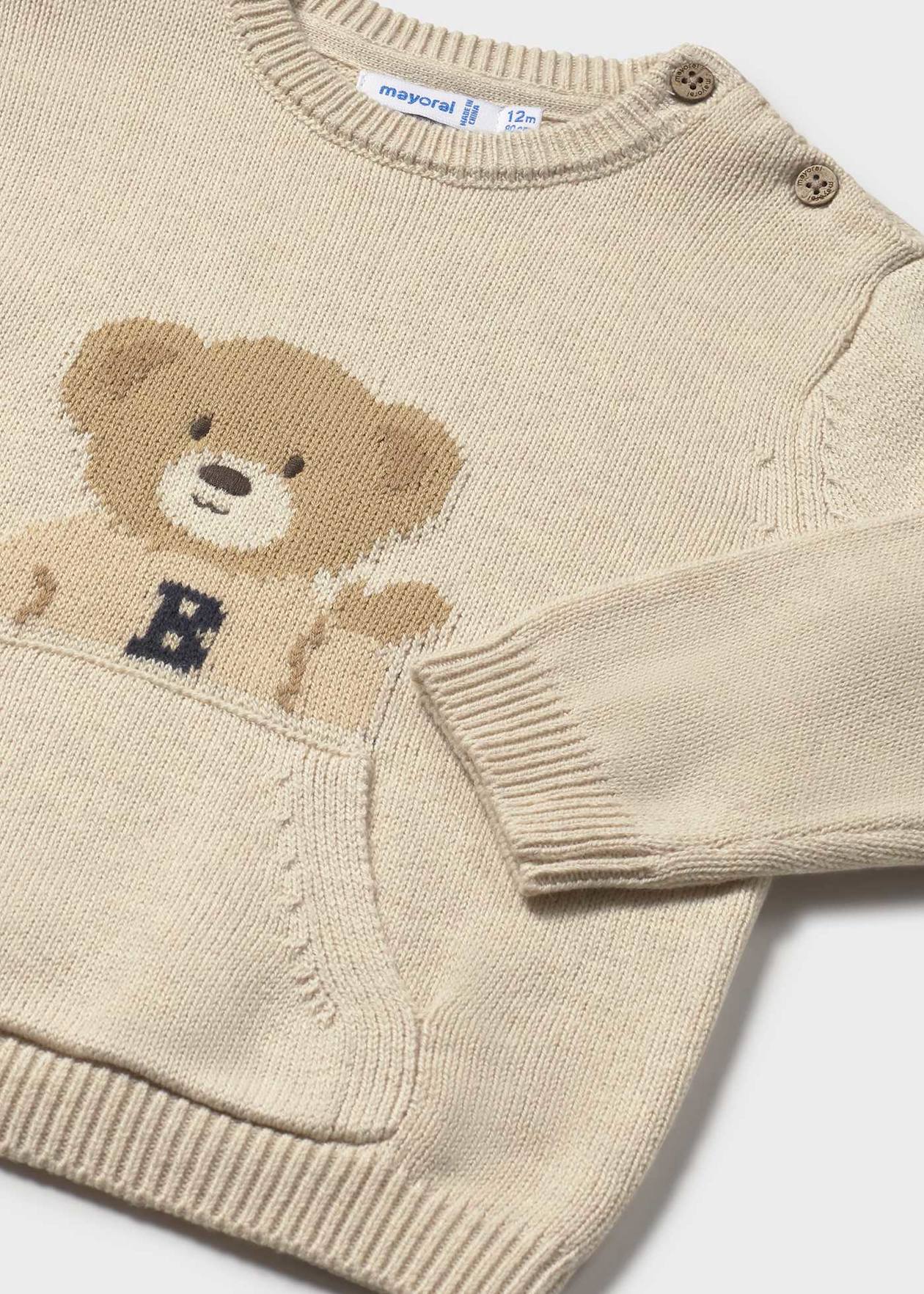 Mayoral Younger Boys Bear Knit Sweater
