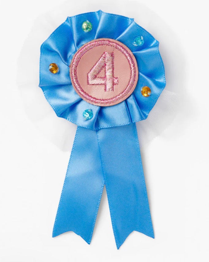 Stych Accessories Number 4 Birthday Gem Rosette