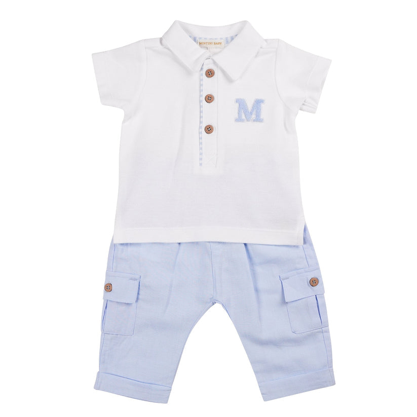 Mintini Baby Boy Blue Trouser Outfit