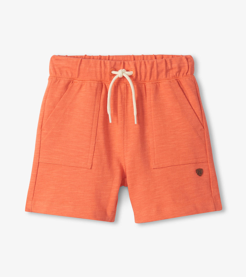 Hatley Boys Flaming Orange Cotton Shorts