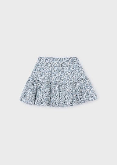 Mayoral Girls Blue Floral Flippy Skirt 3904