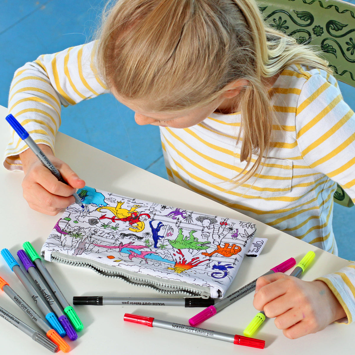 Dinosaur Colour In Pencil Case
