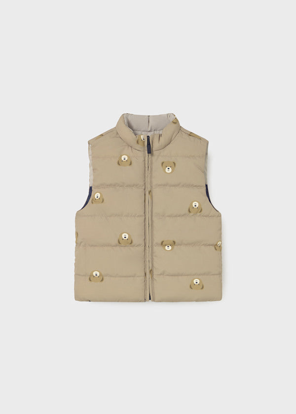 Mayoral Baby Boy Navy Bear Reversible Gilet 2348