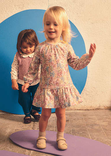 Mayoral Younger Girl Mauve Floral Dress