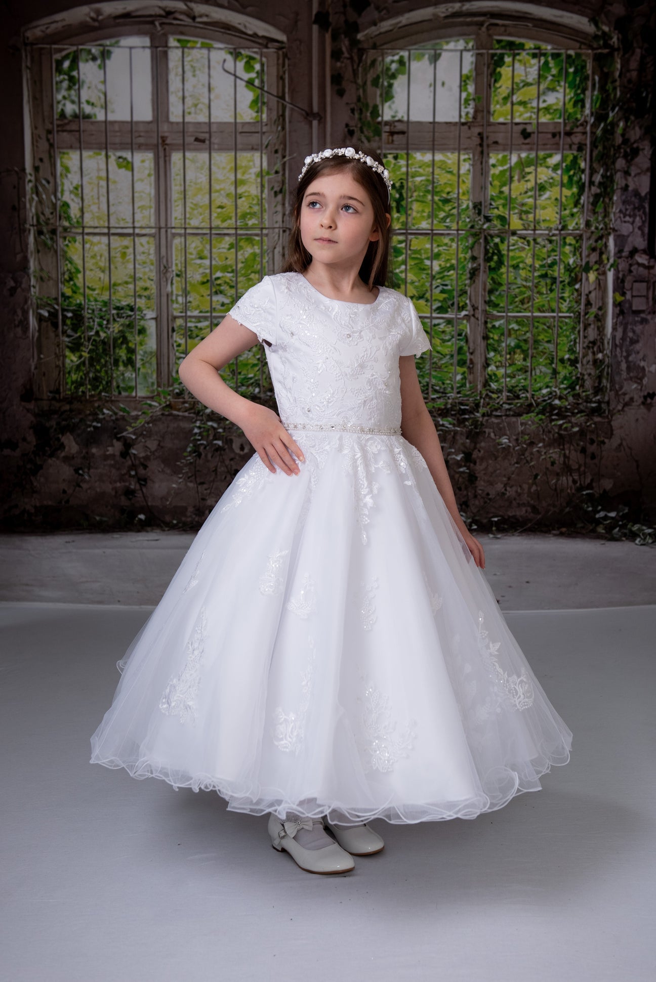 Sweetie Pie 4054 Communion Dress. Age 7 Tea Length