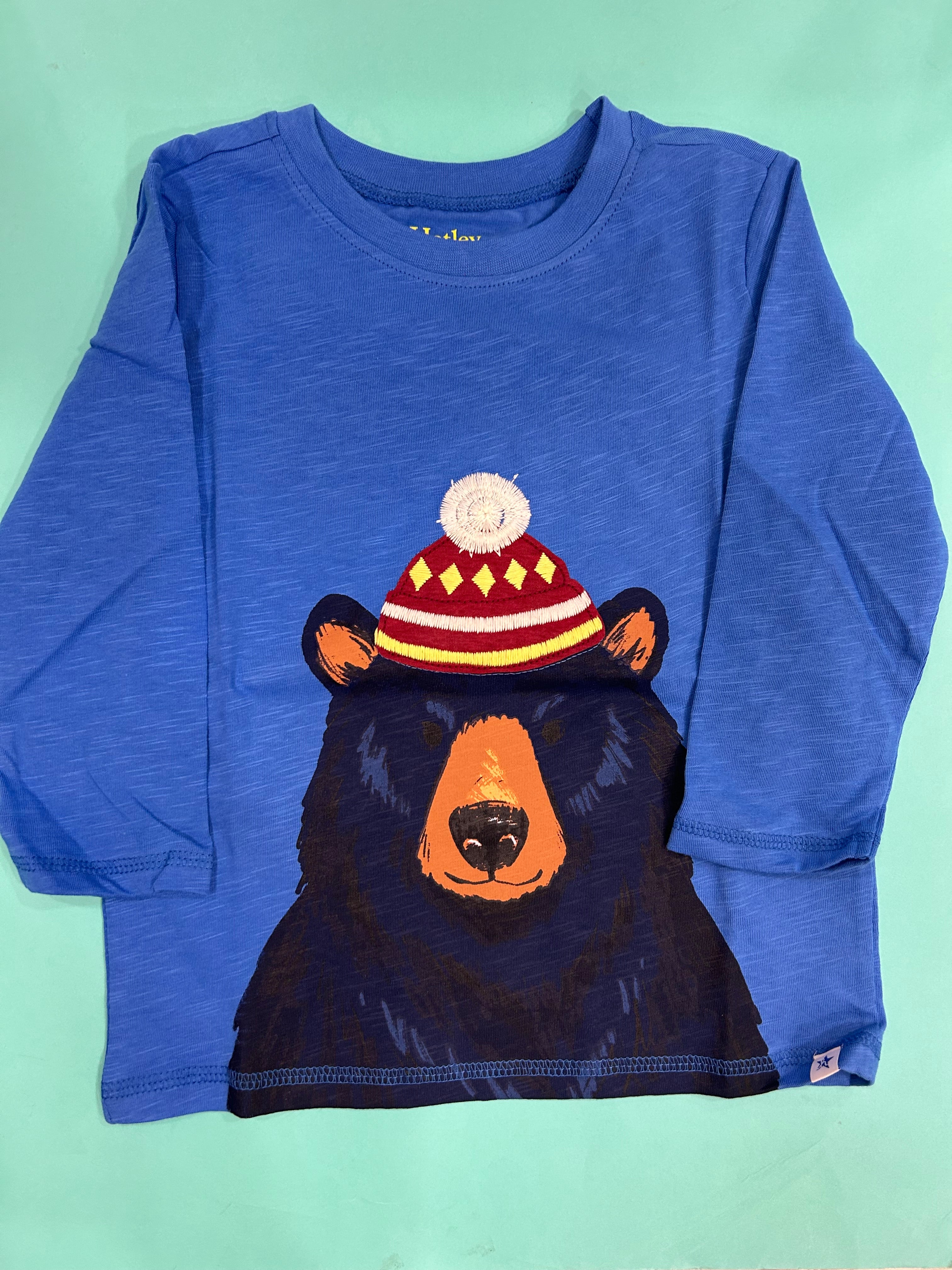 Hatley Boys Blue Bear Long Sleeve Top