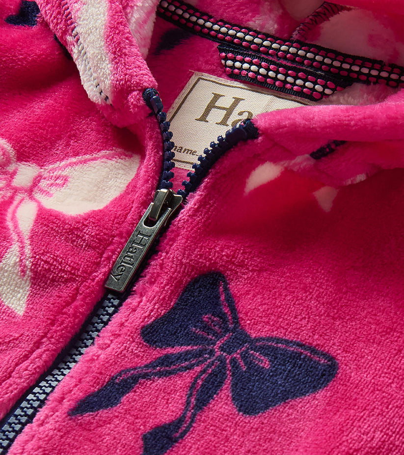Hatley Girls Pink Bow Fleece