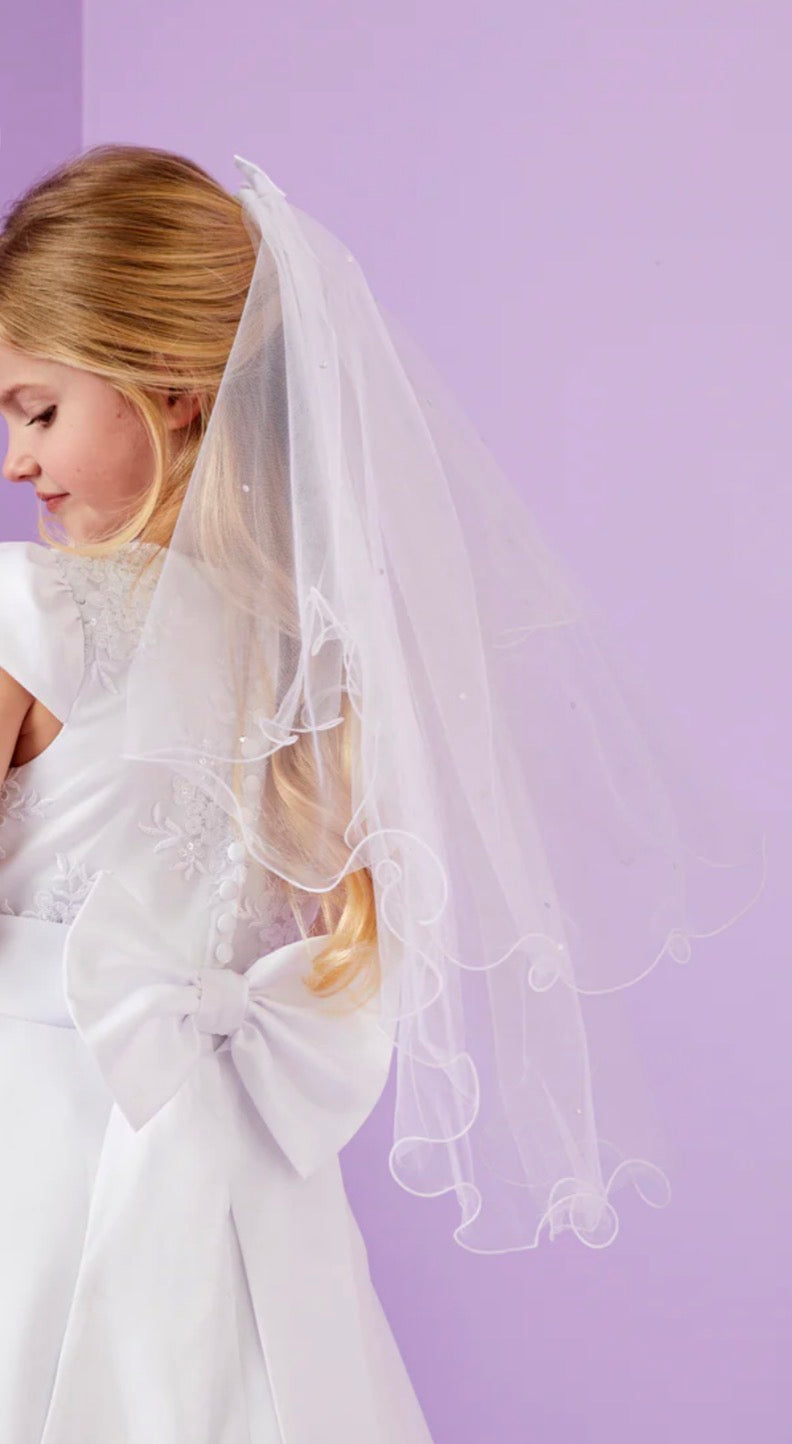White Communion Veil- Linzi