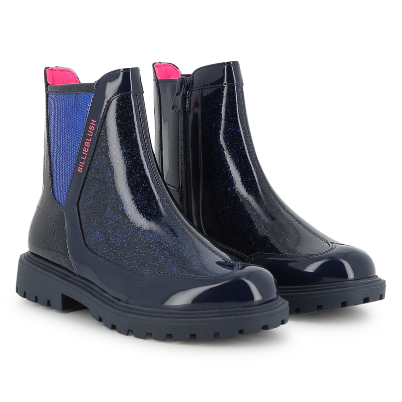 Billieblush Girls Navy Sparkle Boots