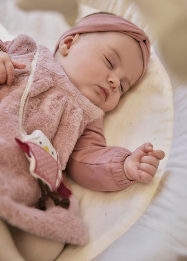 Mayoral Baby Girl Dusky Pink Dress and Headband Set