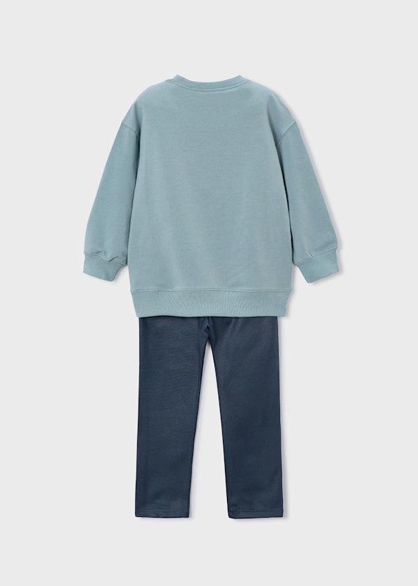 Mayoral Girls Duck Egg Sweater & Leggings Set