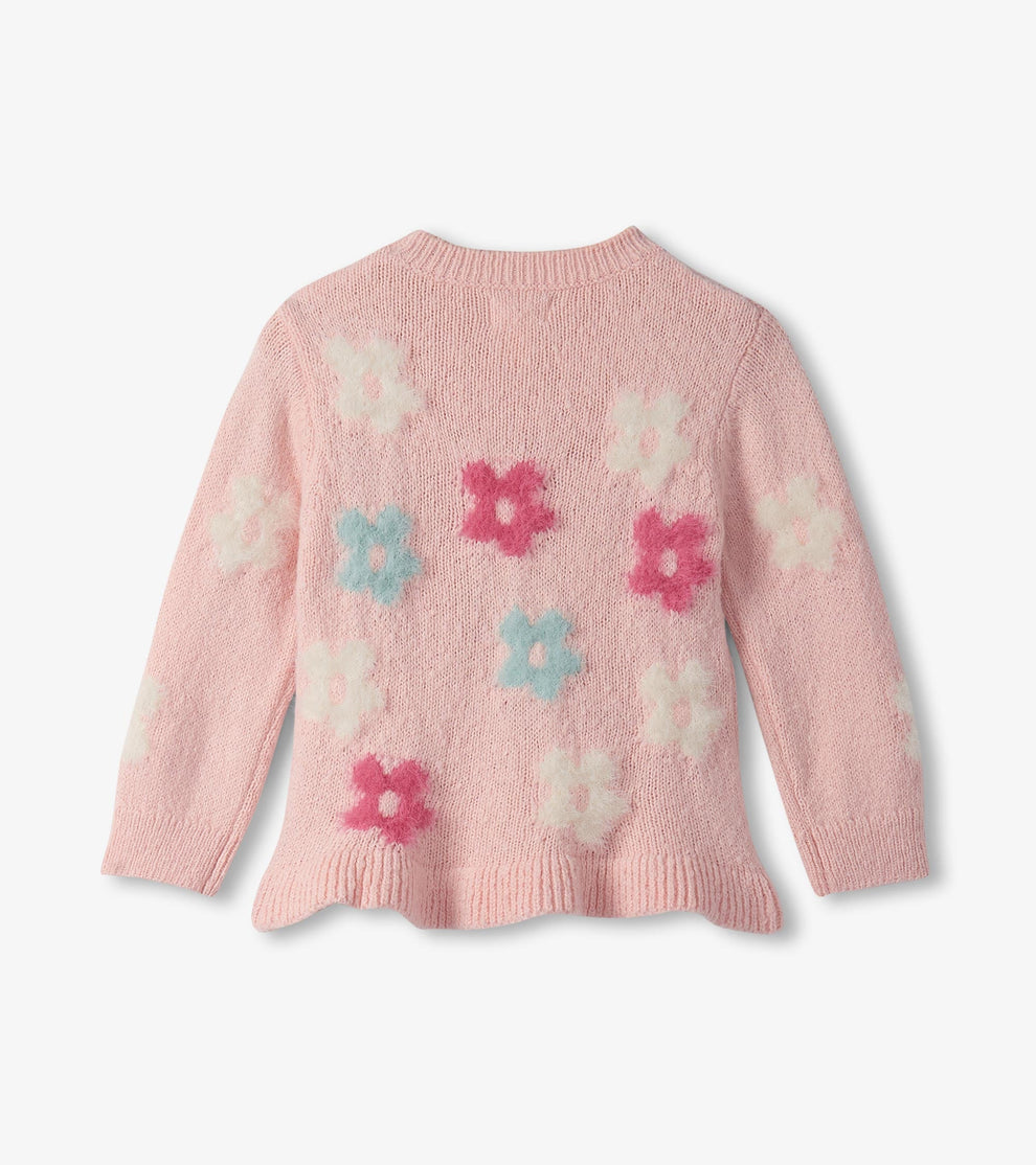 Hatley Younger Girls Coral Floral Knit Sweater