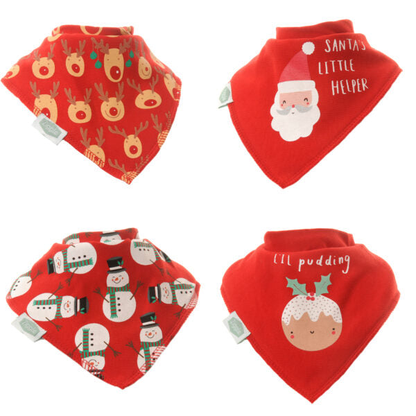 Ziggle Christmas Bibs Pack of 4