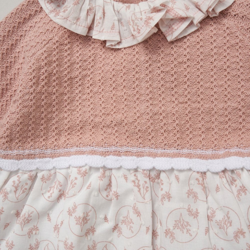 Baby Girls Dusky Pink Dress and Headband Outfit