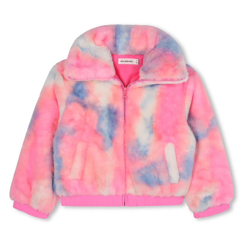 Billieblush Pink Plush Faux Fur Jacket