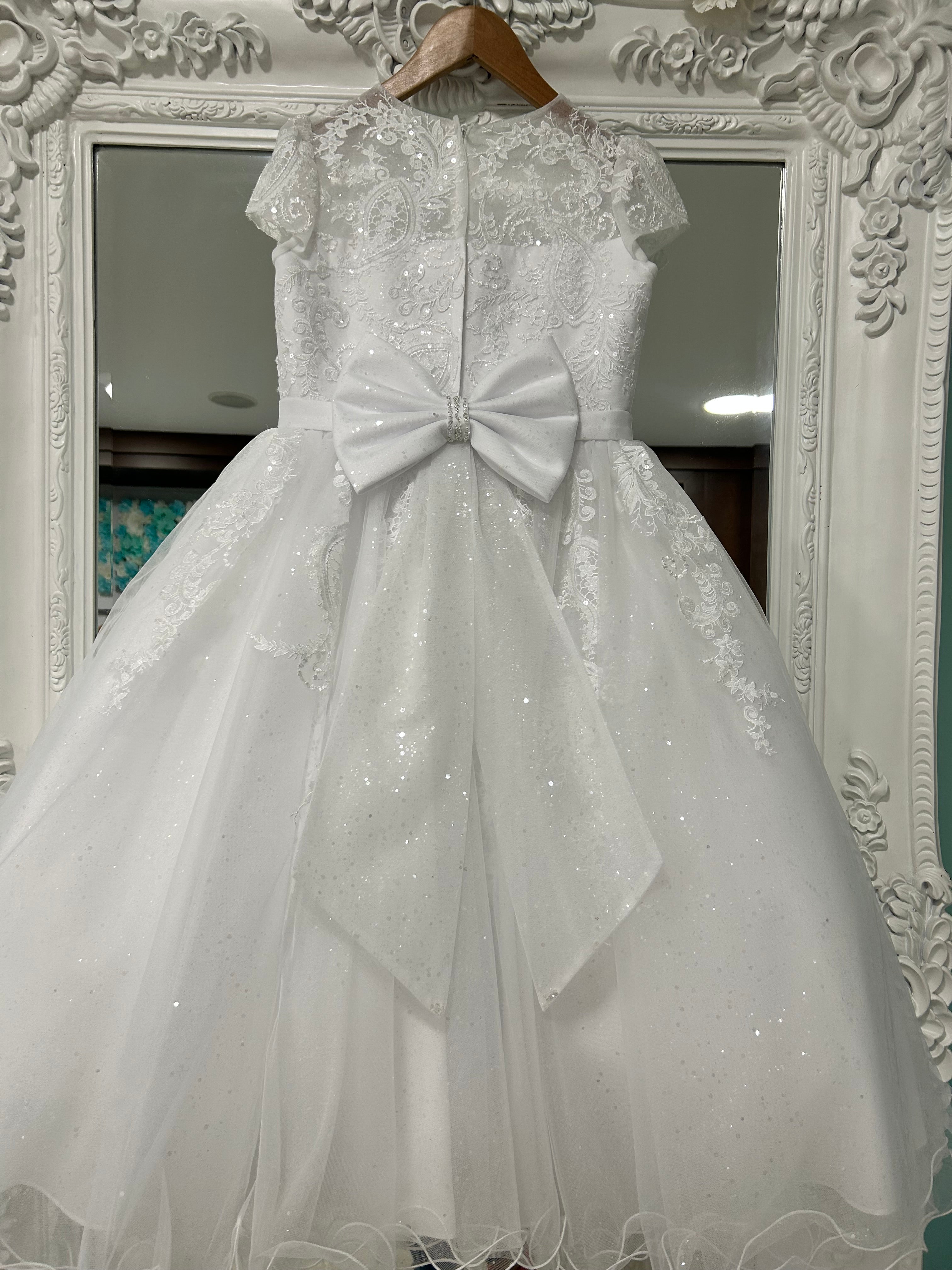 Sweetie Pie Communion Dress Size 7.5 Tea Length