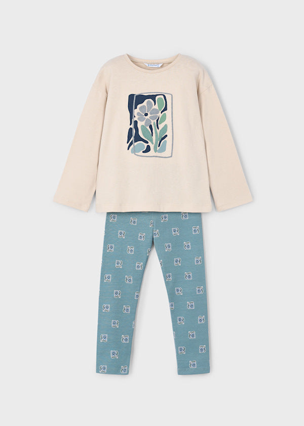 Mayoral Girls Duck Egg Blue Legging Set