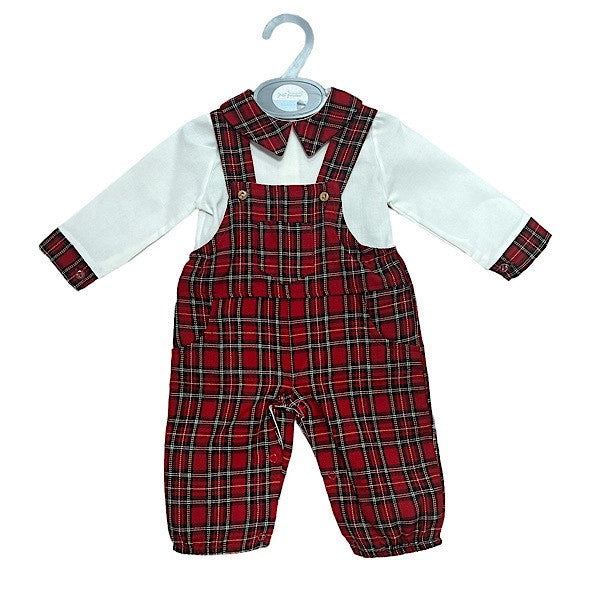 Baby Boys Tartan Dungarees Set