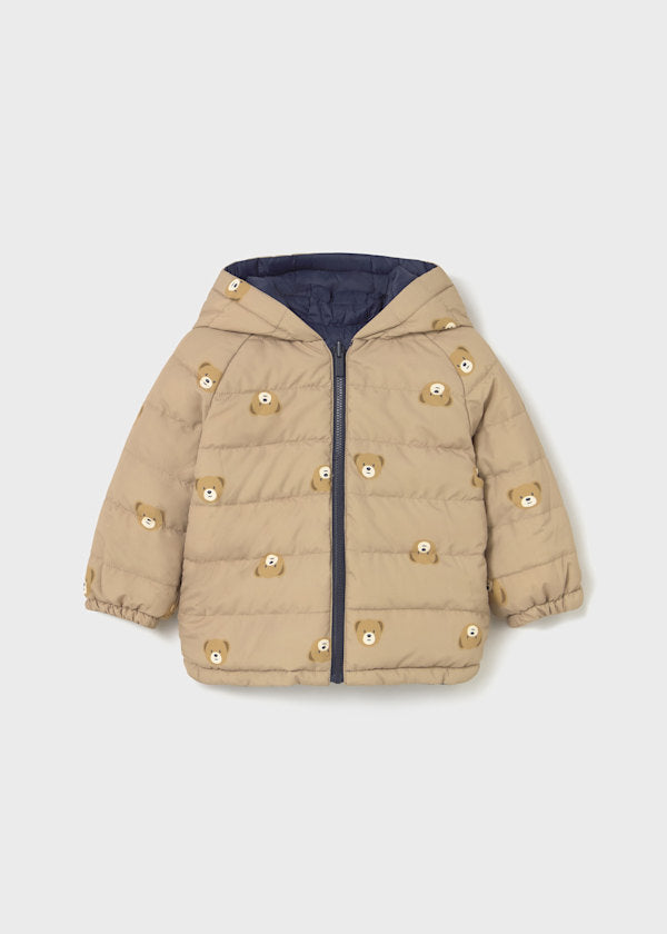 Mayoral Baby Boy Navy Bear Reversible Coat 2420