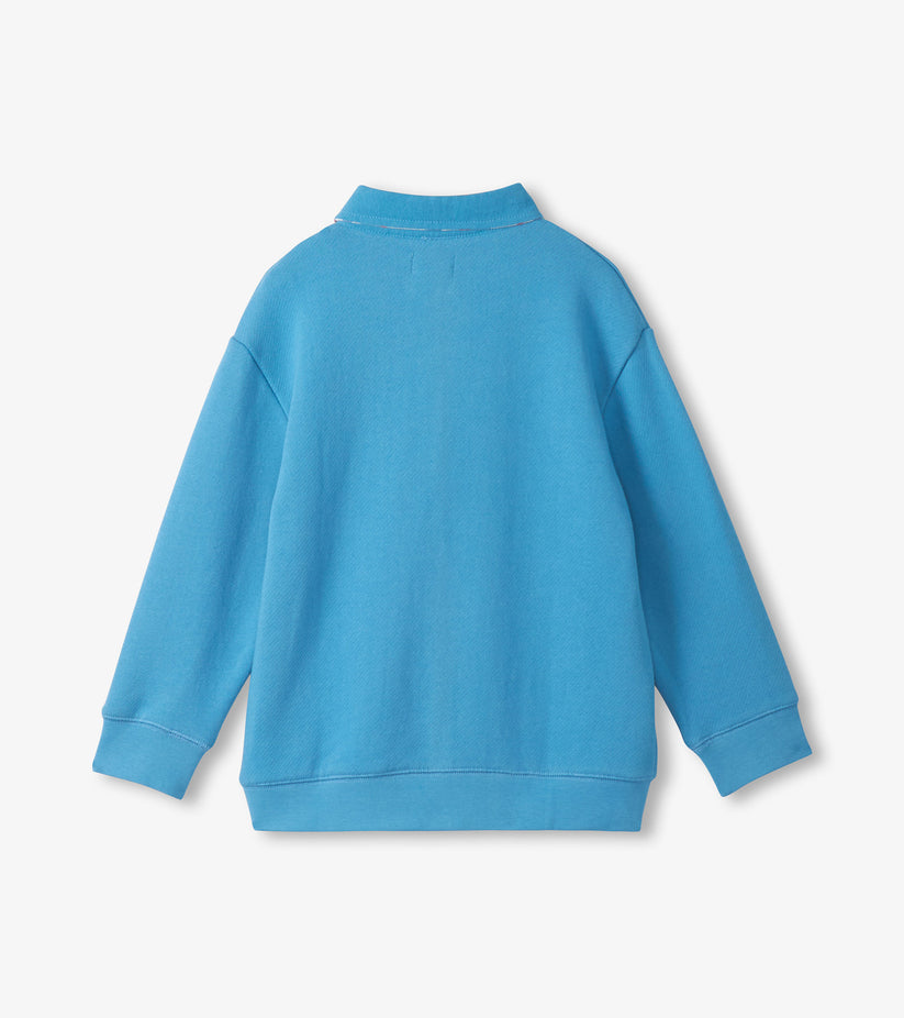 Hatley Boys Blue Rugby Sweatshirt