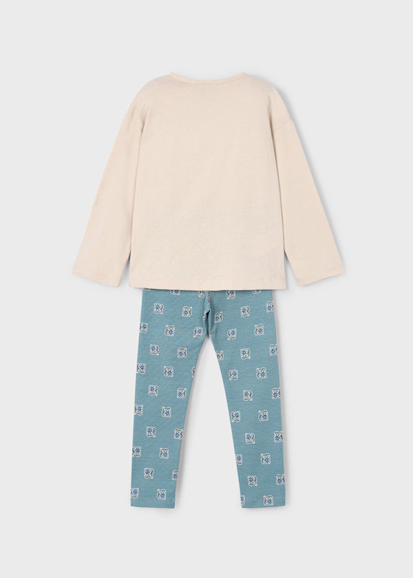 Mayoral Girls Duck Egg Blue Legging Set