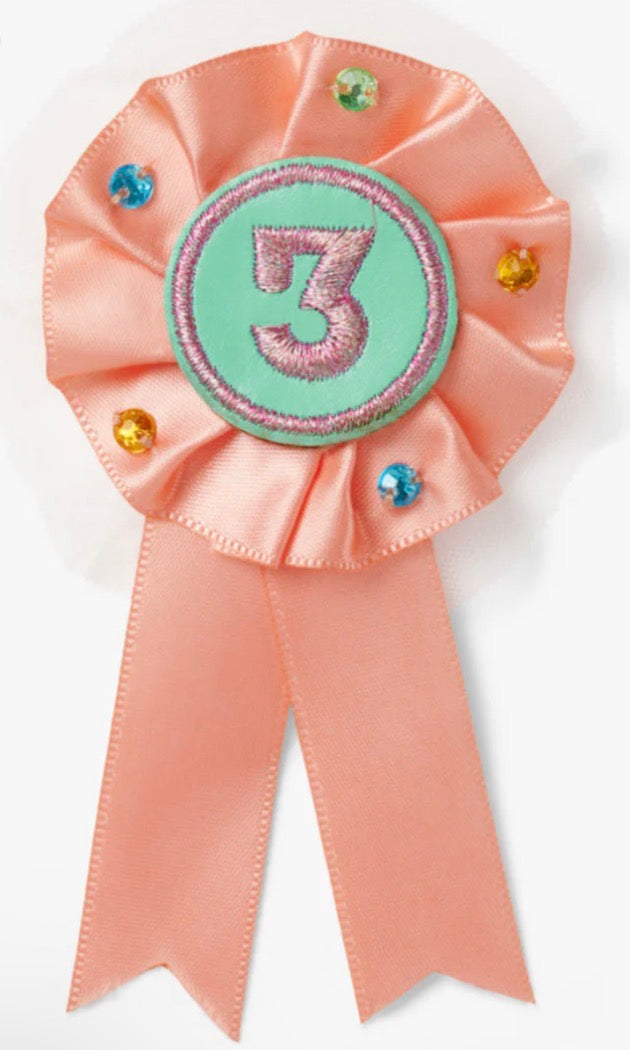 Stych Accessories Number 3 Birthday Gem Rosette