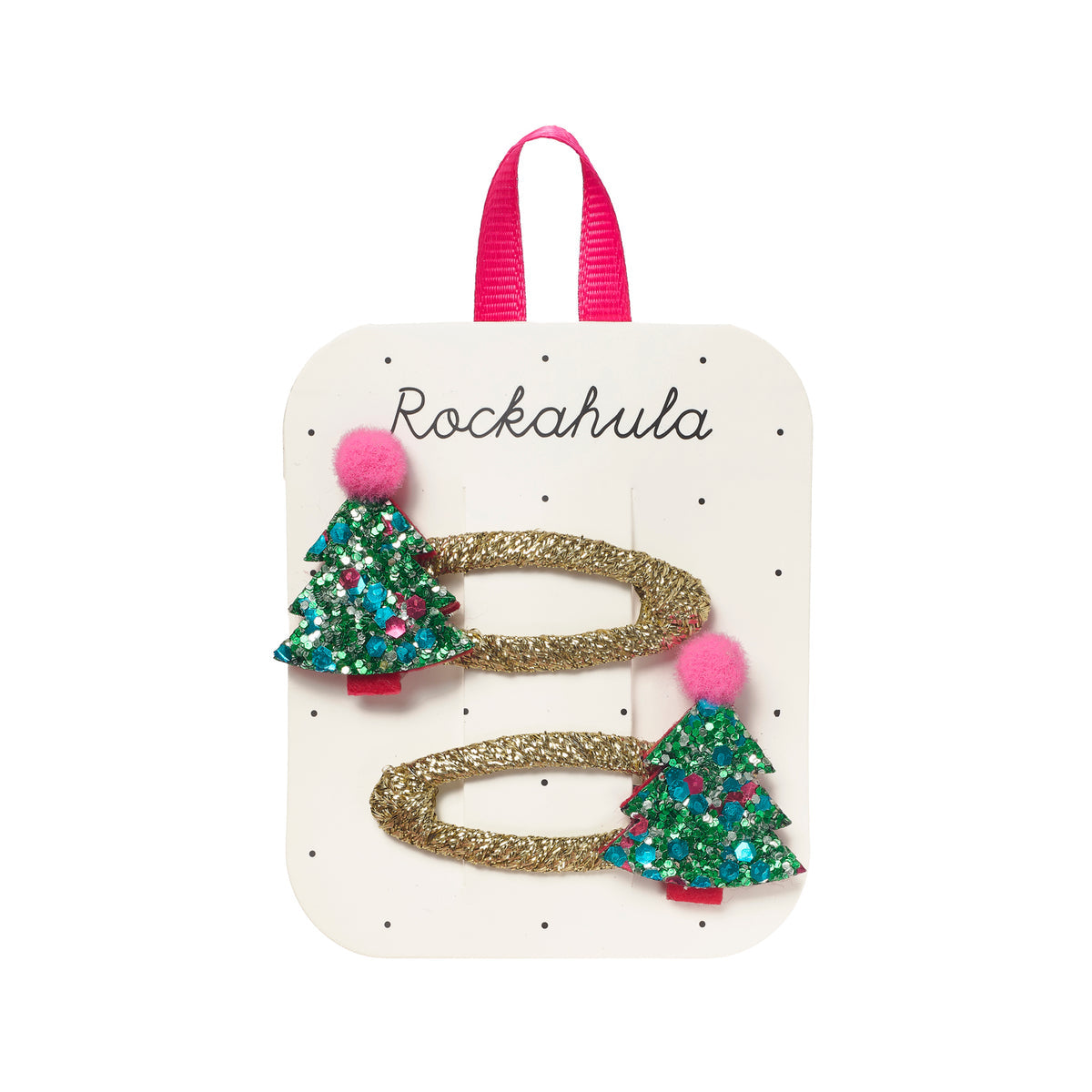 Rockahula Green Glitter Christmas Tree Clips