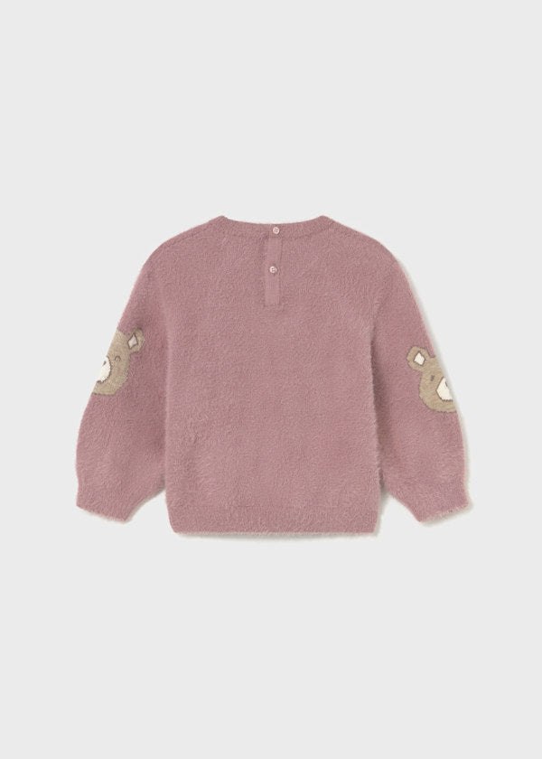 Mayoral Baby Girls Bear Jumper and Ribbed Flares Outfit