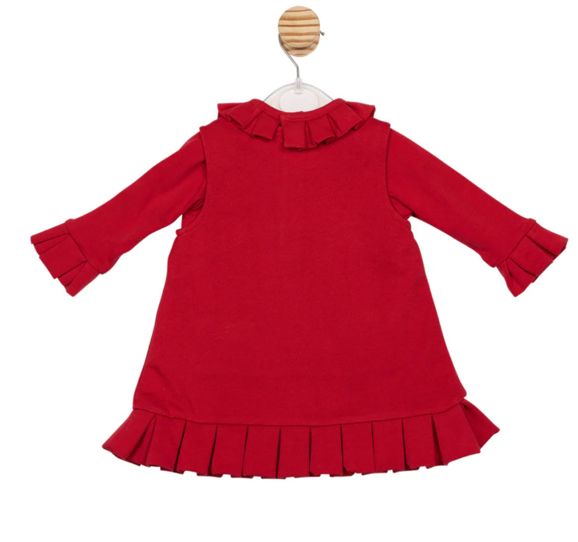 Girls Red Pinafore Dress