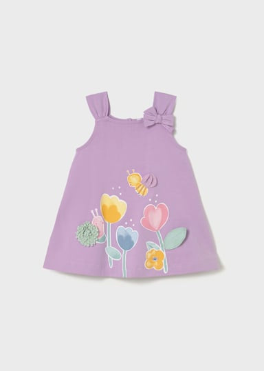 Mayoral Younger Girls Lilac Jersey Tulip Dress  1930