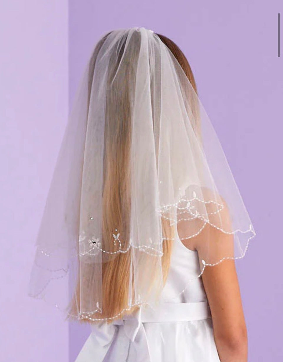 White Communion Veil- Hope